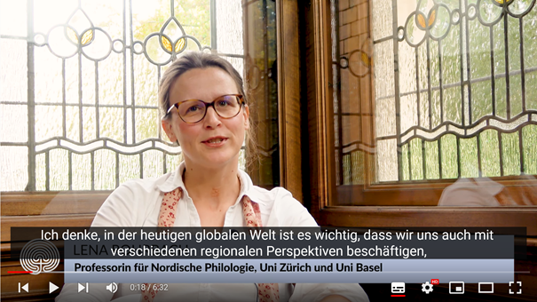 Das Bild zeigt Lena Rohrbach beim Interview der SAGW.