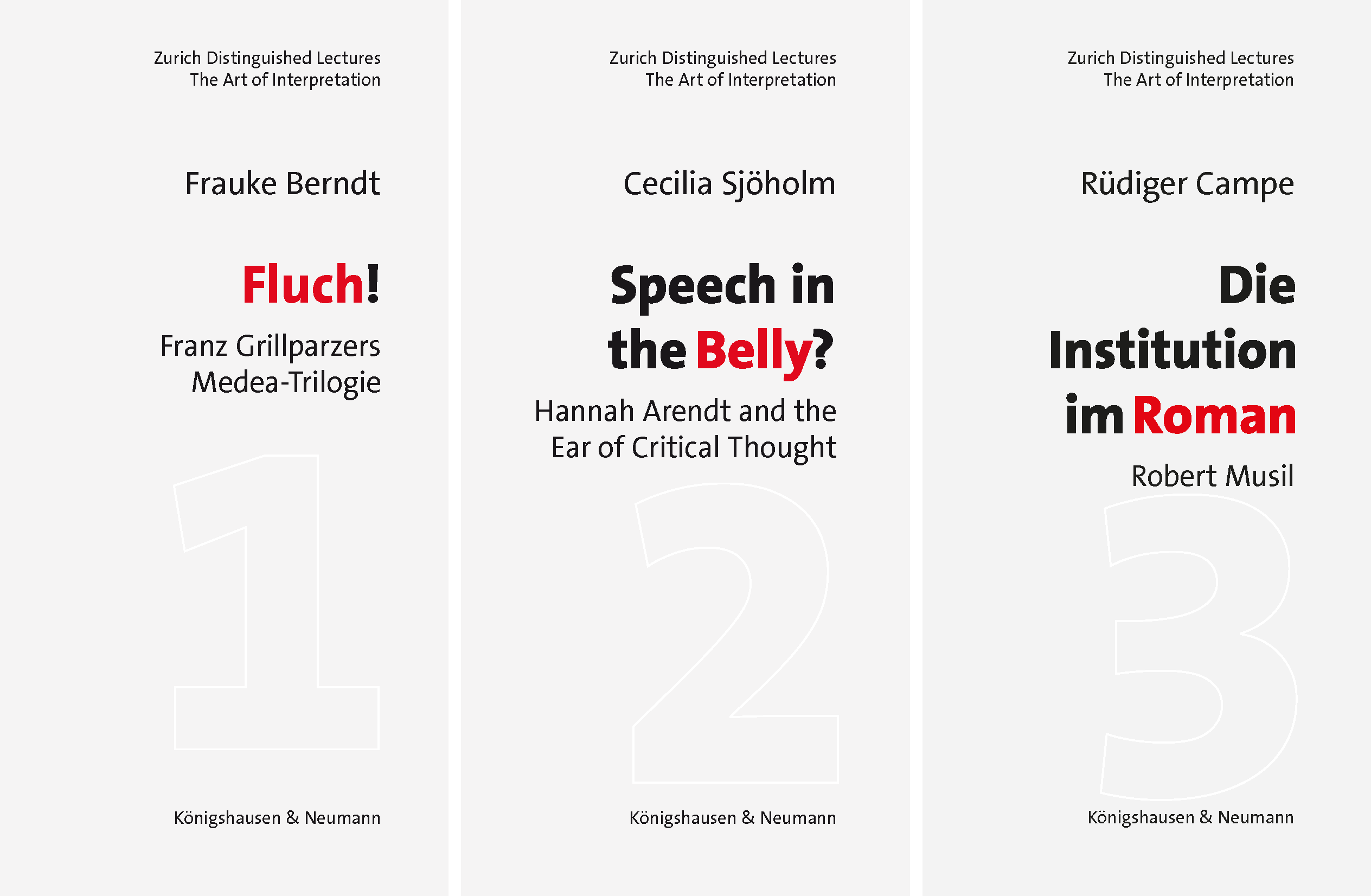 Die Reihe der Publkationen, Umschläge 1-3