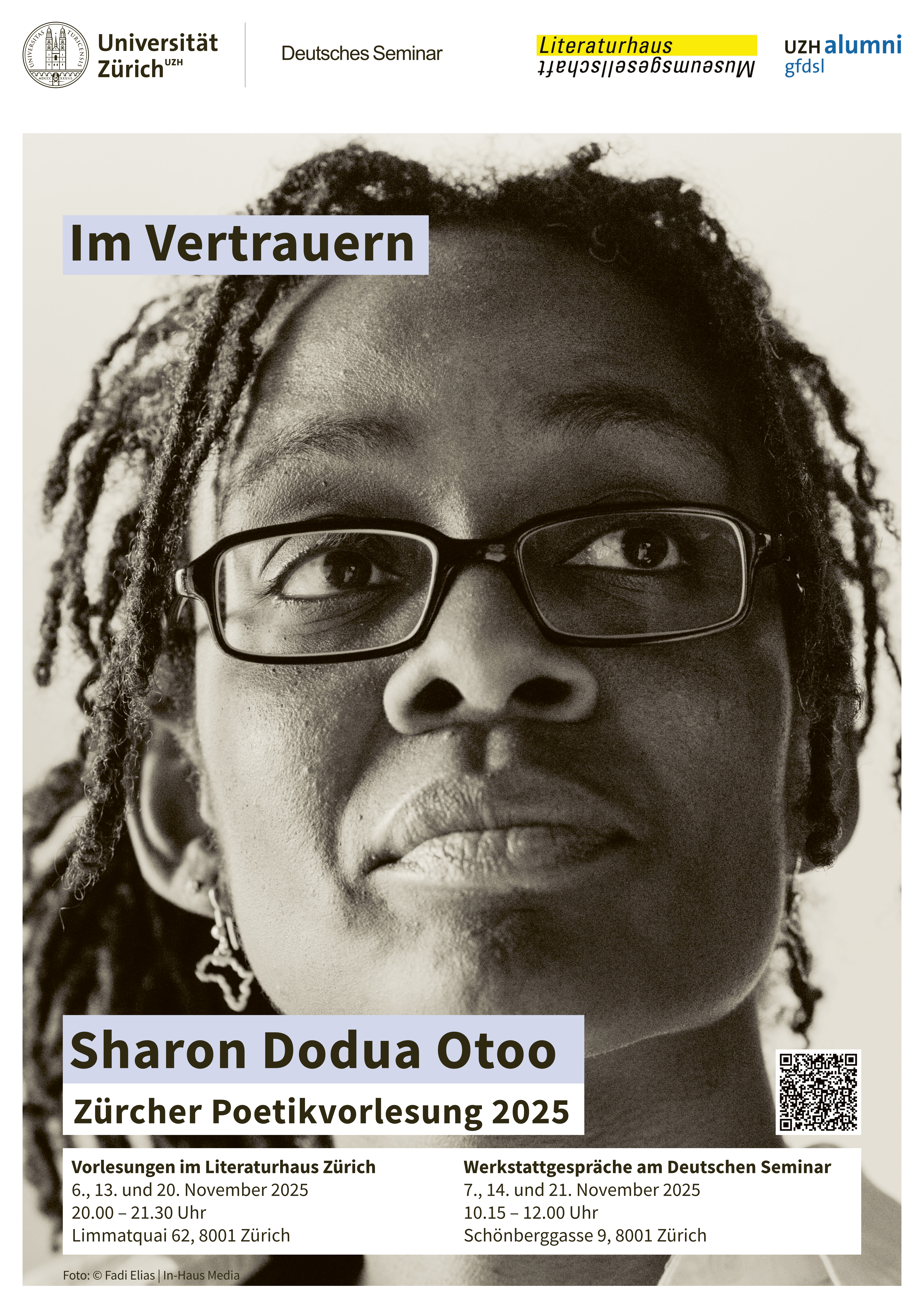 Plakat Poetikvorlesung 2025 Sharon Dodoa Otoo